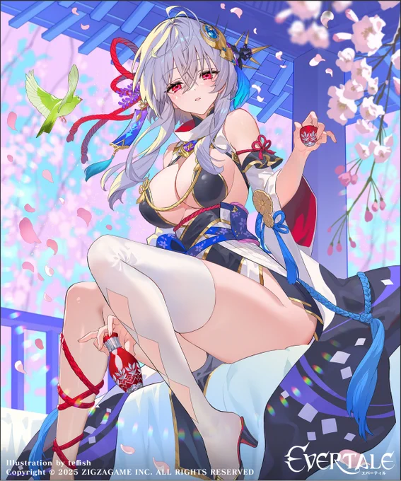 ジグザゲーム【エバーテイル】にて鉄壁の戦艦少女「ヤマト」のイラストを描かせていただきました。 どうぞよろしくお願い致します!#エバーテイル 