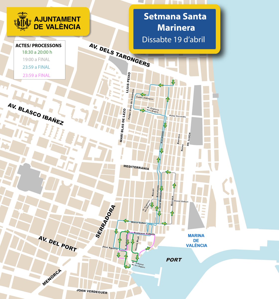 ✝Hui, Dissabte de Glòria, continua la #SetmanaSantaMarinera amb processons pels carrers dels #PoblatsMarítims de #València.

#SemanaSantaMarinera

ℹ️Consulta tots els actes en la APP #Processiona📲

👉 bit.ly/3utzmoI