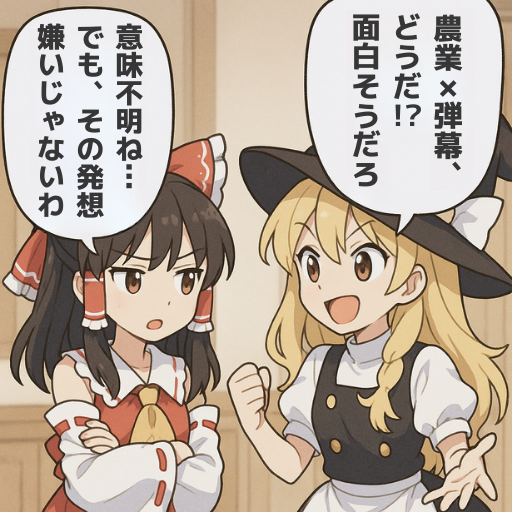 突飛こそ、面白さの種。
#ゲーム作る霊夢 