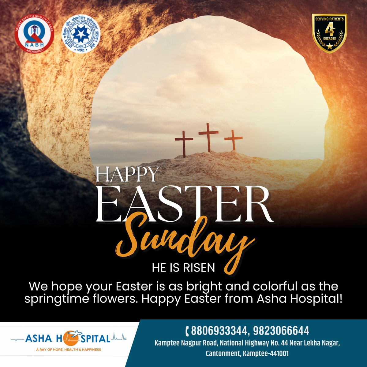 hospital_asha's tweet image. 🌸🐣 Happy Easter from all of us at Asha Hospital 🐰💛

Wishing you a season filled with hope, healing, and new beginnings.
May your heart be light, and your health be bright! 🕊️💐
#HappyEaster #AshaHospital #HealthAndHope #Nagpur #Easter2025