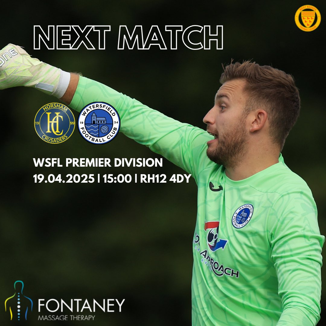 Watersfield FC (@watersfield_fc) on Twitter photo The penultimate game of the season as we travel to <a href="/HCrusadersFC/">Horsham Crusaders FC</a> , Itโs going to be a challenging game but hopefully we can carry on this good form at the back end of the season!โฝ๏ธ๐
๐ WSFL Premier Division
โ๏ธ 19/20
๐ 15:00
๐๏ธ RH12 4DY
#themightyfield #blues The penultimate game of the season as we travel to <a href="/HCrusadersFC/">Horsham Crusaders FC</a> , Itโs going to be a challenging game but hopefully we can carry on this good form at the back end of the season!โฝ๏ธ๐
๐ WSFL Premier Division
โ๏ธ 19/20
๐ 15:00
๐๏ธ RH12 4DY
#themightyfield #blues