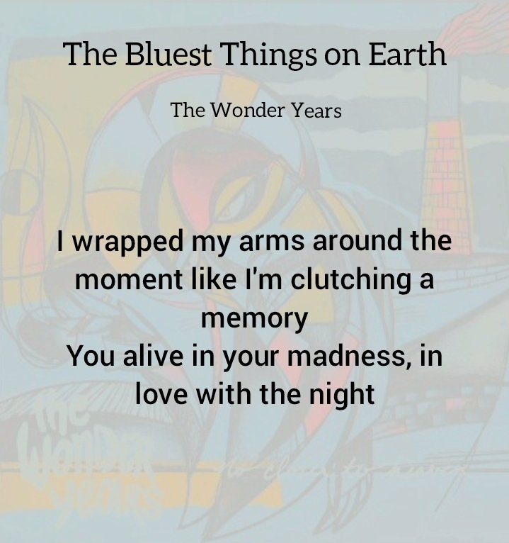 ever_found's tweet photo. The Wonder Years – The Bluest Things on Earth https://t.co/PNzRu1Id0n