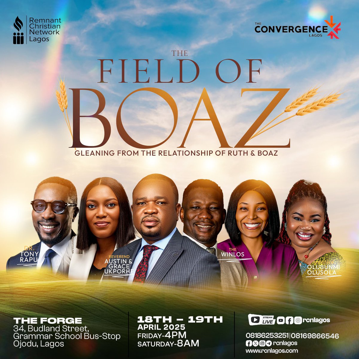 Welcome to Day 2 Morning Session of The Convergence April 2025 Edition

We are live; join us; kindly like and share the video for visibility.

YouTube 👇🏻
youtube.com/rcnlagos/live

Facebook 👇🏻
web.facebook.com/RCNLagos/live/

Audio (Audio Only) 👇🏻 
Mixlr: rcnlagos.mixlr.com