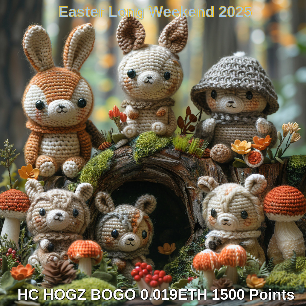 Day 2 of the 4-Day Easter Special has started:
Awesome response so far...
Get 2x Hogz Fully-rigged 3D NFT's for 0.019ETH
AND receive 1500 Hogz Points for the Ecosystem
NO BRAINER!!
Price to increase after Easter
Get the Special while you can, before the UK Beta Launch