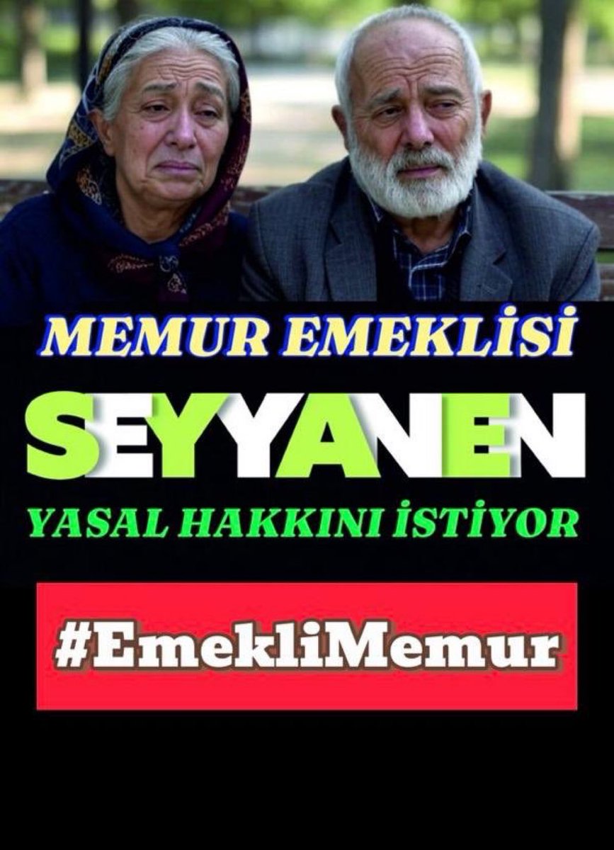 75 yıldır süregelen Memur Emeklisi ile ilgili yasayı bir KHK ile baypas ettiniz.2,5 milyon #EmekliMemur hiç bir dönemde bu kadar MAĞDUR olmamıştı.UNUTULACAK GİBİ DEĞİL
#EmekliMemuradaSeyyanen
<a href="/RTErdogan/">Recep Tayyip Erdoğan</a>
<a href="/_cevdetyilmaz/">Cevdet Yılmaz</a> <a href="/isikhanvedat/">Prof. Dr. Vedat Işıkhan</a> 
<a href="/PrfDrFilizKilic/">Prof. Dr. Filiz KILIÇ</a> <a href="/efkanala/">Efkan Âlâ</a> 
<a href="/Akparti/">AK Parti</a> <a href="/MHP_Bilgi/">MHP</a>