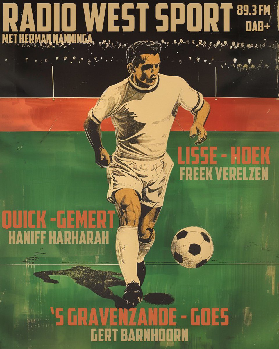 ⚽️ Vandaag zijn we in de derde divisie!
• De degradatiestrijd van Quick
• Pakt ‘s Gravenzande broodnodige punten tegen GOES?
• Blijft Lisse meestrijden om de derde periodetitel?