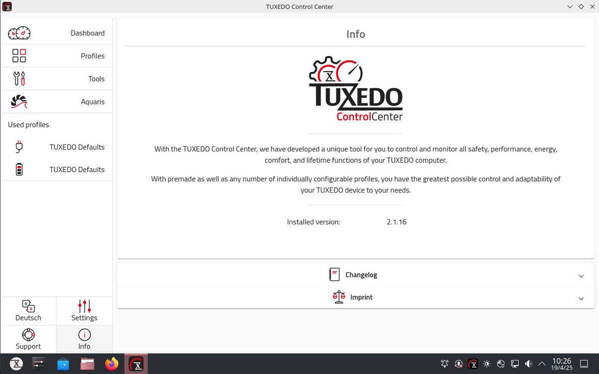 mmoroca's tweet image. Probando distros de Linux me topé con esta #TuxedoOS, promete sencillez a la par que potencia gracias al uso de KDE Plasma como entorno de escritorio y está diseñada para el hardware de un fabricante alemán, lo que quizá provocó algunos cuelgues... 🤔 tuxedocomputers.com/en/TUXEDO-OS_1…
