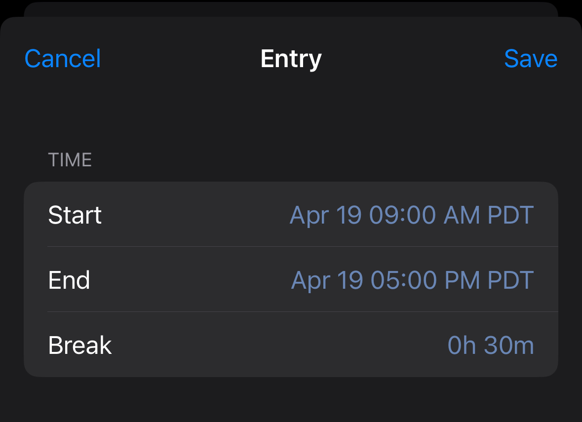 atWorkApps's tweet photo. 🌍 New in Version 3.1: Time Zone Support!

Entries now stay in the time zone where they were created — perfect for frequent travelers. 🧳✈️
The original time zone is clearly shown everywhere, incl. in exports.

🕒 9–5 in LA stays 9–5 (PDT) — even when you check it later in NYC! https://t.co/zF405w4akp