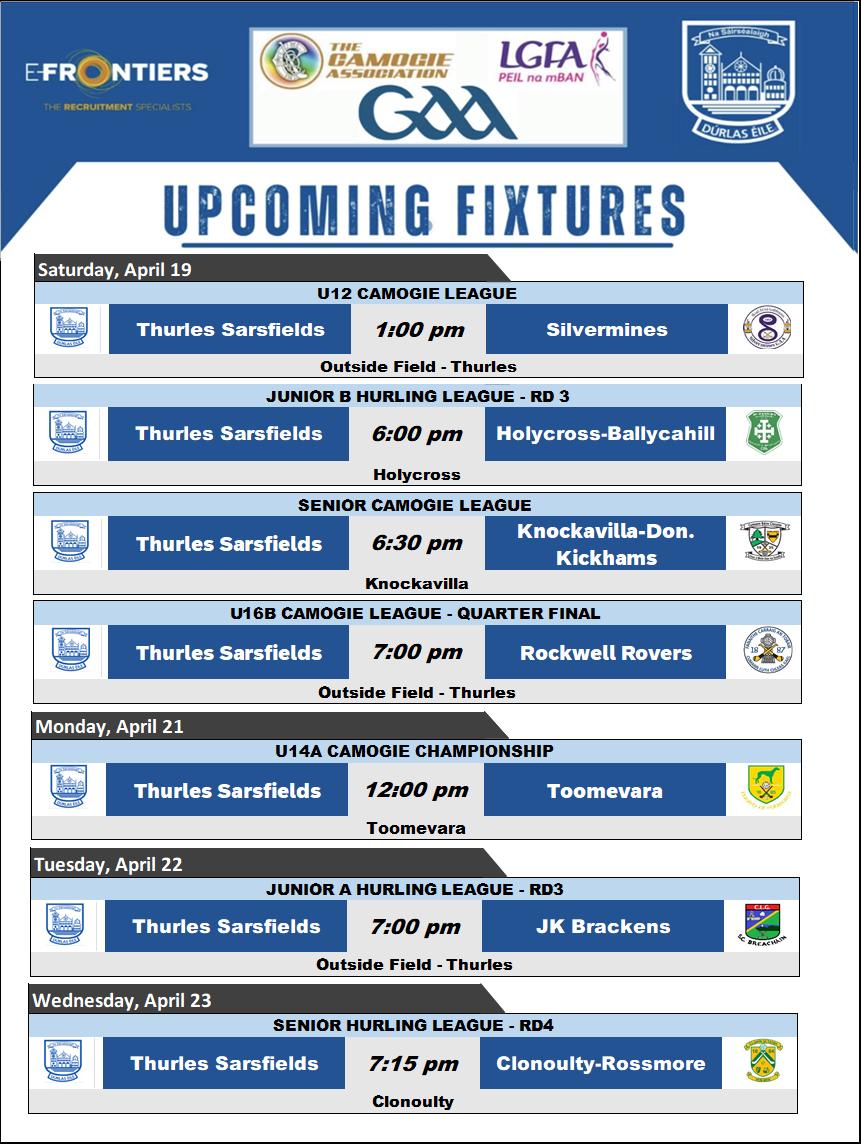 Upcoming club fixtures 🔵⚪