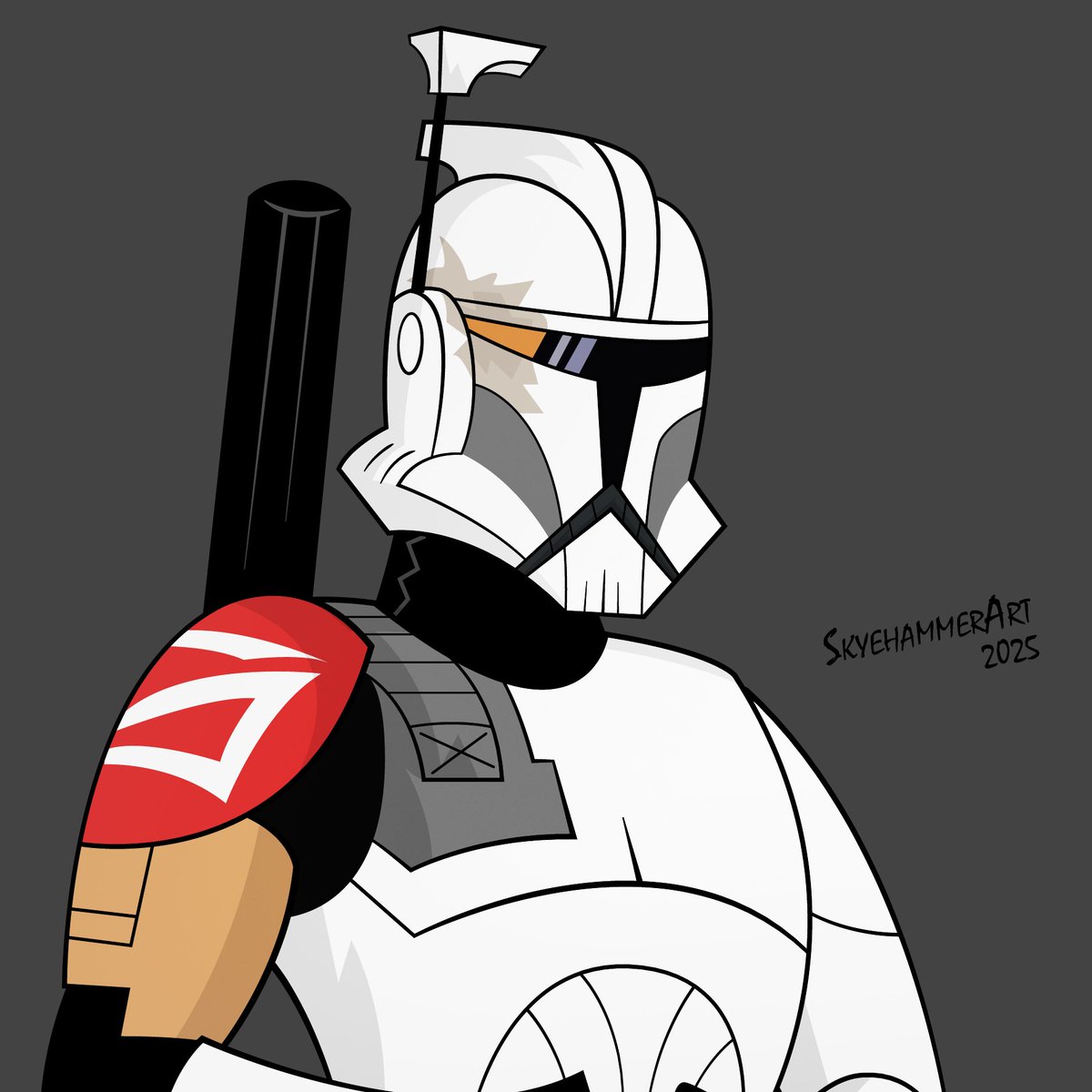 SkyehammerArt's tweet photo. Trick the Clone Trooper from #starwarszerocompany in the style of the 2003 Clone Wars.

#starwars #starwarscelebration #bitreactor #clonewars #cwtwt https://t.co/MmJmMgFJ6v