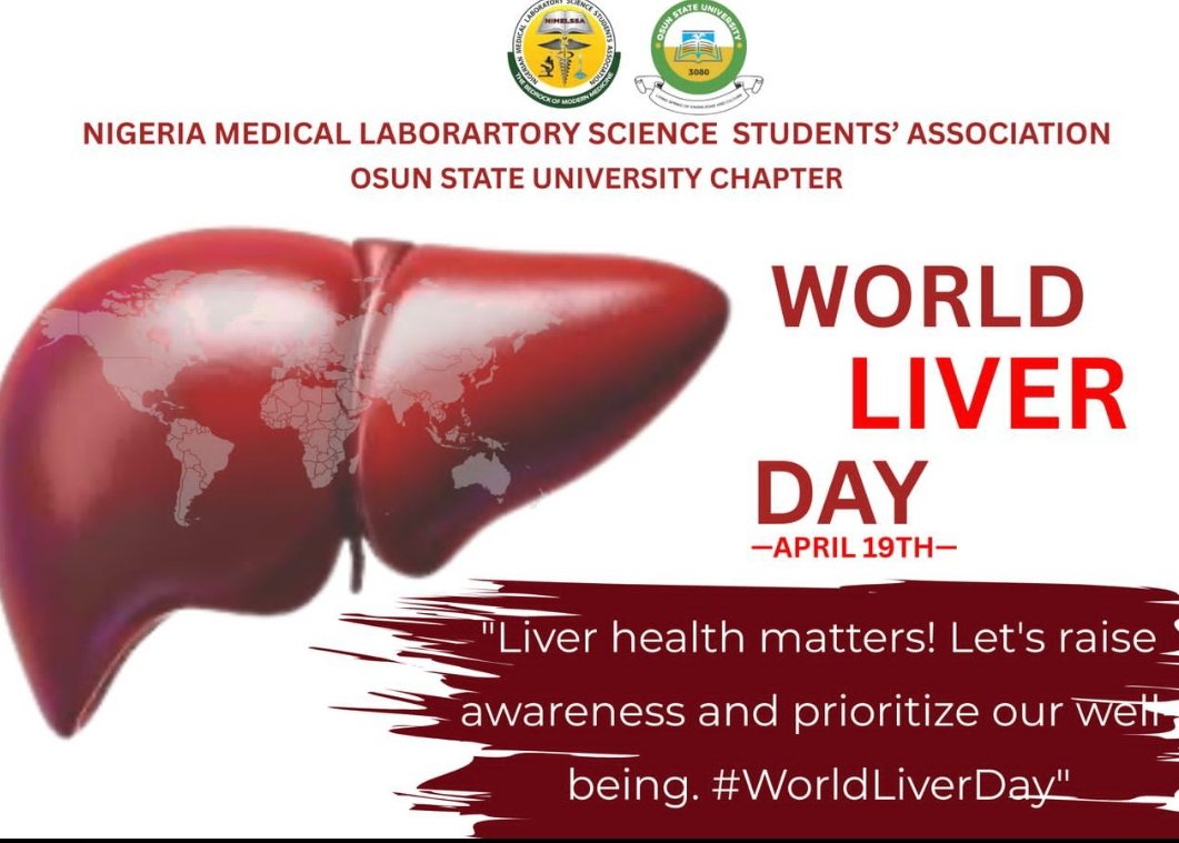 Happy  World Liver Day
As Medical Laboratory Scientists, we are the  first line of defense in detecting liver disorders. From LFTs (Liver Function Tests) to advanced molecular diagnostics, our work ensures early diagnosis and better outcomes for patients.  Keep your Liver Safe!!