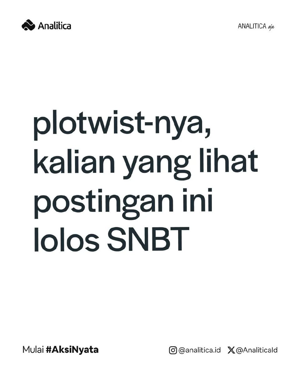 Kalo plot twist yang satu ini mau banget🤩