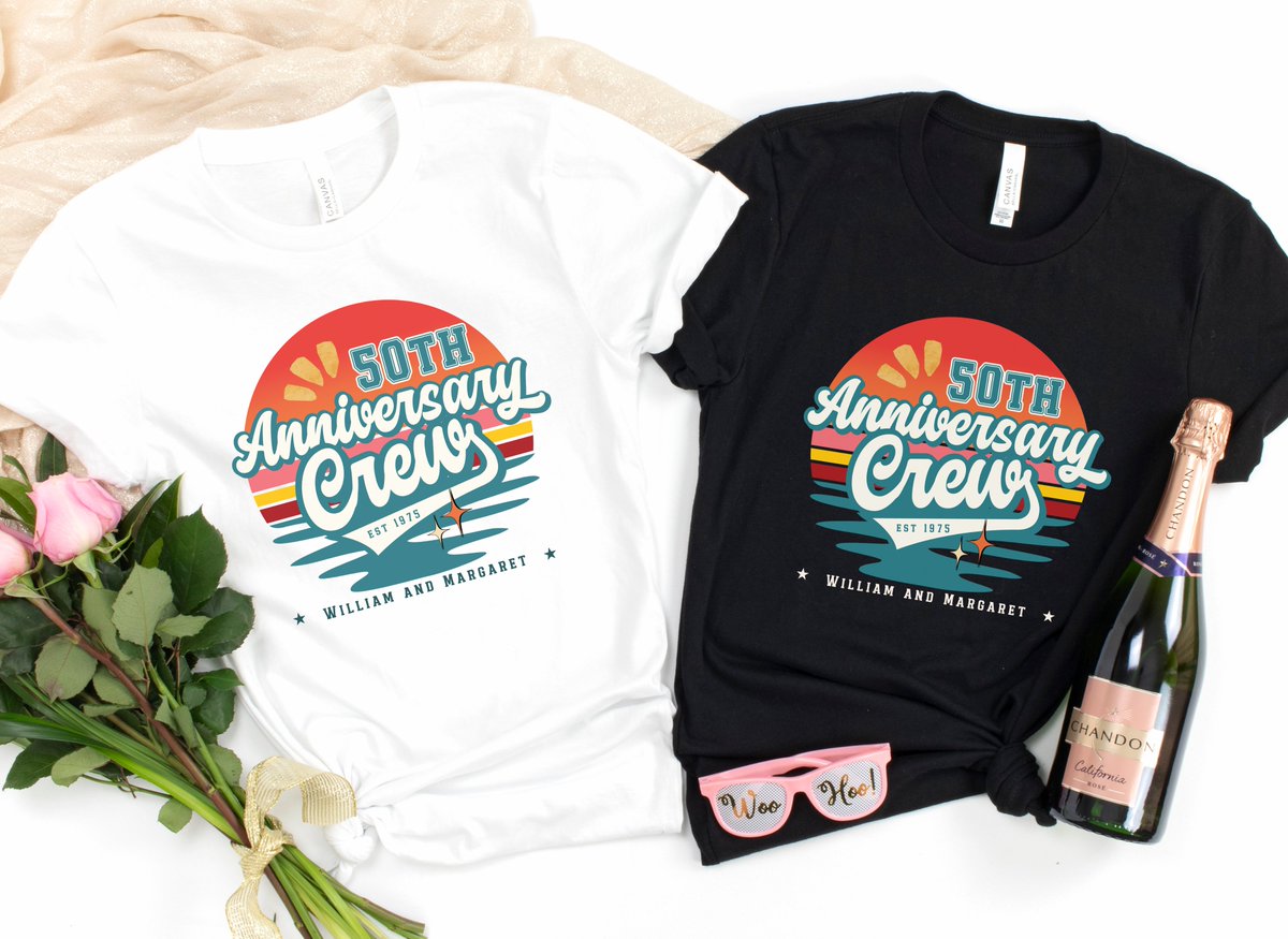 CraftHavenLLC's tweet photo. Custom 10th 20th 30th 40th 50th Anniversary Crew Shirt, Retro Anniversary Shirts  https://t.co/g52CStmUVD https://t.co/I0dkwaaKVF