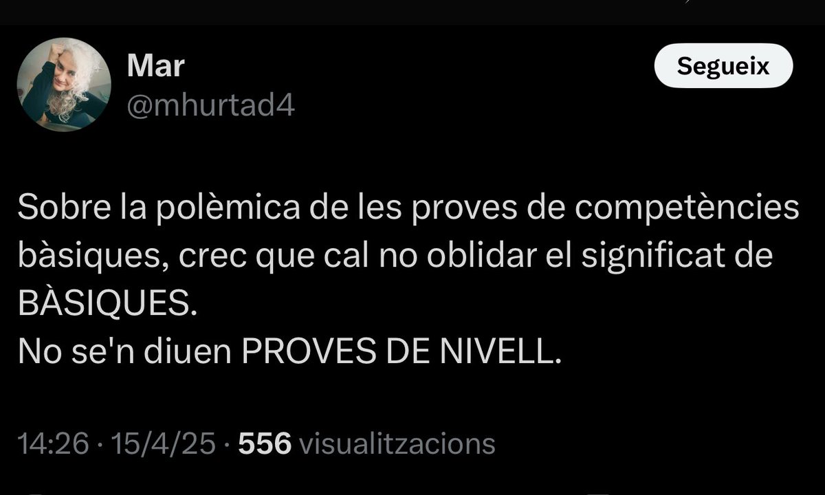 Aquesta és la misèria que volen pels nostres fills.
Treballen per enfonsar-los i condemnar-los a ser mà d'obra barata, mentres reben diners publics per fer-ho.
Mentres, els fills dels polítics a la privada per protegir-los i perquè si tinguin NIVELL!
Fàstic és poc!