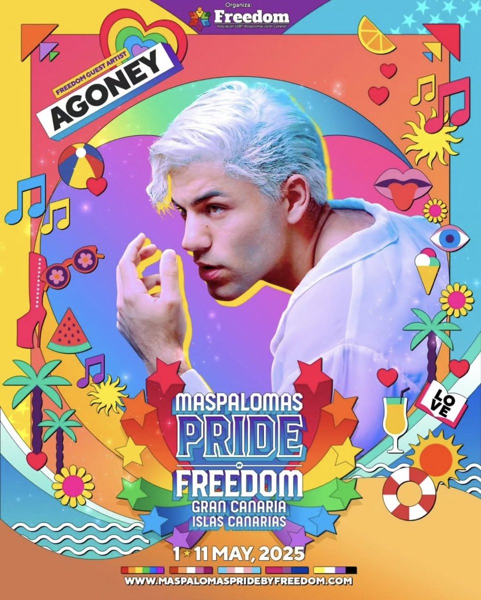 AgoneyDaily's tweet photo. 🗓️ A continuación os recordamos la agenda de @Agoney para los próximos meses:

🎙️ 09/05: Maspalomas Pride 🏳️‍🌈 (ACTUACIÓN/GRATIS)
🎙️ 20/06: Madrid (TOUR) https://t.co/R99Ifv3xMd