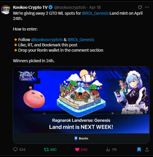 ChinitoLokooo's tweet photo. @kookoocryptotv @ROL_Genesis 0x0a6385D0746c11c83805050Bc9F314e580164f00 https://t.co/klqeNIT1Gs