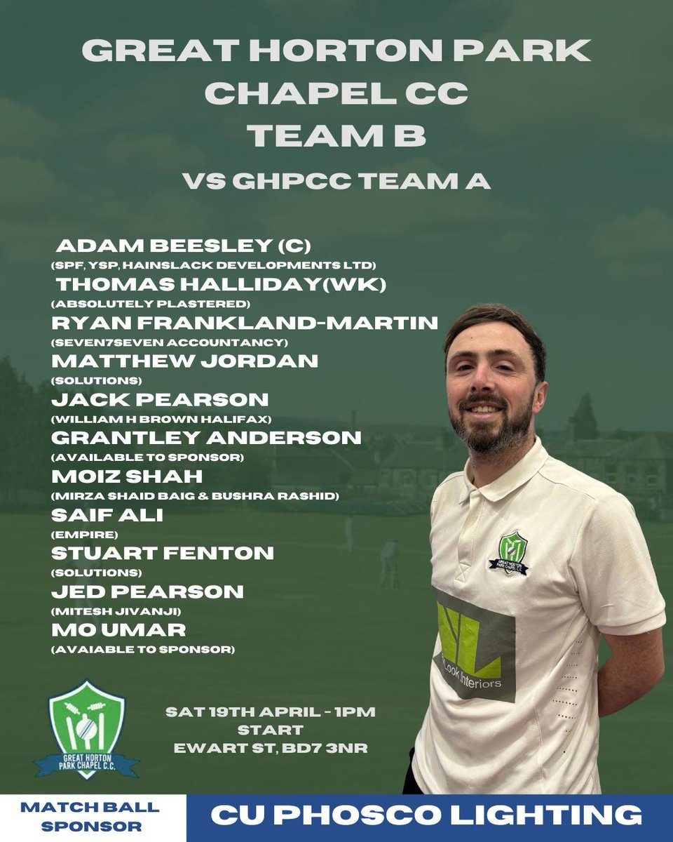 ghpccc's tweet photo. ๐ Inter-Club Friendly๐
Bring your enthusiasm, sarcastic comments, and enjoy what is sure to be ๐ฆ ๐ค๐๐ฎ๐ฐ๐ธ๐ถ๐ป๐ด ๐ฆ day.
๐ Costa Del Ewart Street
๐
19th April, 2025
โฐ 11:45
All welcome at The Chapel!
#GHPCCC #UpTheChapel #CricketFriendly #InterClubCricket https://t.co/R1bPmUmf2q