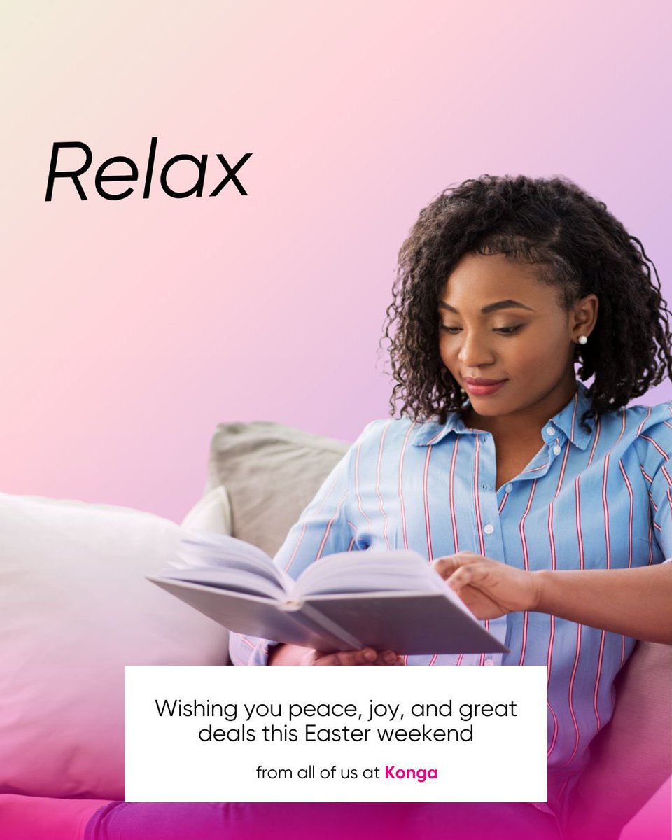 ShopKonga's tweet photo. Shop stress-free on Konga this Easter weekend and complete your transactions easily using KongaPay! 🛍️💳

Wishing you a wonderful and relaxing weekend.

👉 #Konga #EasterWeekend #KongaPay #EasyShopping https://t.co/7MD2zZyKQV