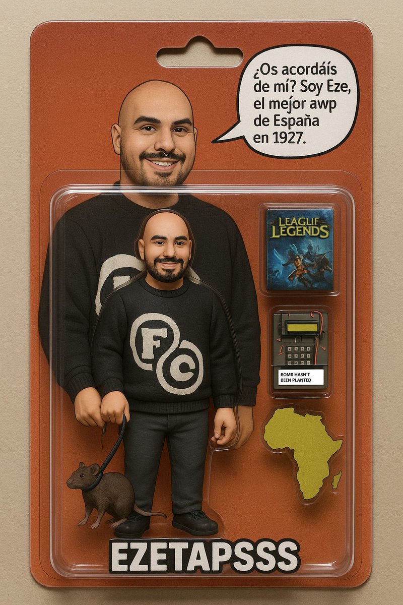 ZACK_OOC's tweet photo. 🤞🏼 NO SON FAMOSOS, PERO ESTOS HIJOS DE P*** SE MERECÍAN TAMBIÉN SU MUÑEQUITOS.

(NO @NaOwCSGO TENER HLTV CON EL ÚLTIMO PARTIDO EN 1845 EN UN PARTIDO TIER95 NO ES SER FAMOSO) https://t.co/PjOKF5ycXB