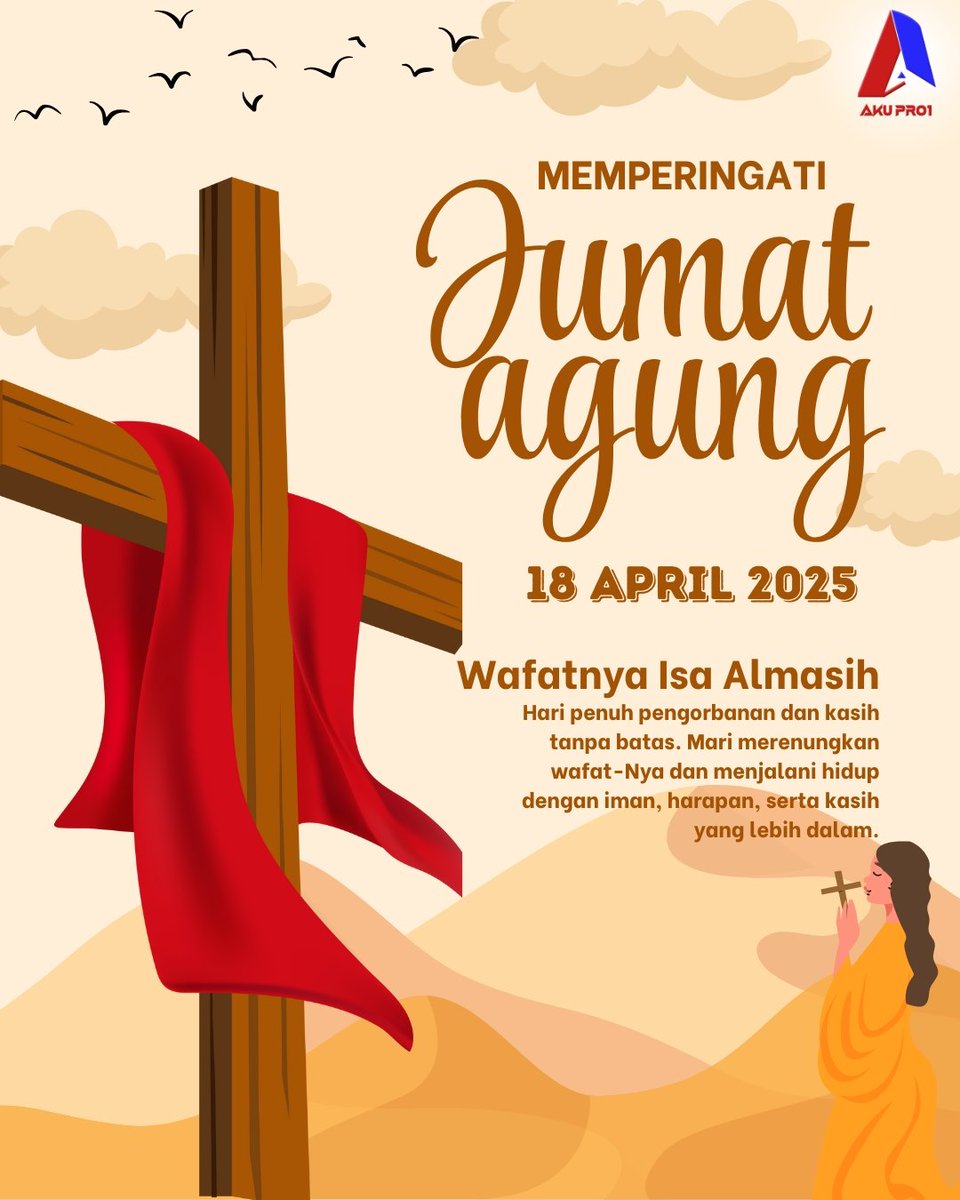 Akupro1136744's tweet photo. Selamat memperingati Jumat Agung✨
Semoga pengorbanan Yesus Kristus membawa kedamaian dan harapan baru dalam hidup kita. 
Mari kita renungkan makna kasih dan pengampunan-Nya di hari yang penuh berkah ini😇

#jumatagung #goodfriday #jumatagung2025 #pengorbananyesus https://t.co/fkjmsUzlkY