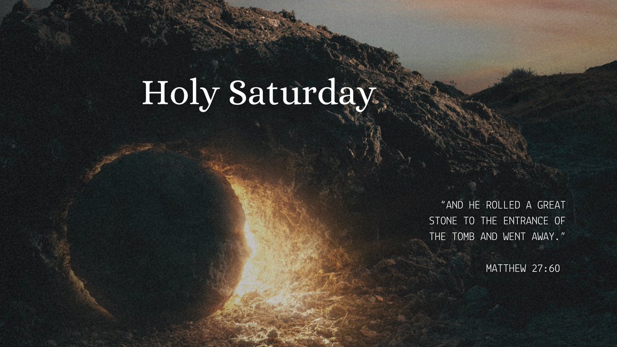 Easter Saturday: Jesus lies in the tomb, and we wait in the unknown. Yet God meets us in the silence, holding us in uncertainty. His love endures. "Wait for the Lord; be strong, and let your heart take courage; wait for the Lord” Psalm 27:14 

The Lord is working in our waiting.
