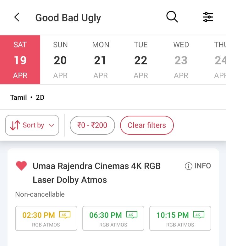 AFC__Dindigul's tweet photo. Day 10 Dindigul city GBU afternoon shows๐ฅโ
#Ajithkumar #GoodBadUgly #GbUblockbuster #GbuAtrajendra @umaarajendra #Aarthitheatre https://t.co/opMg4oqT5S