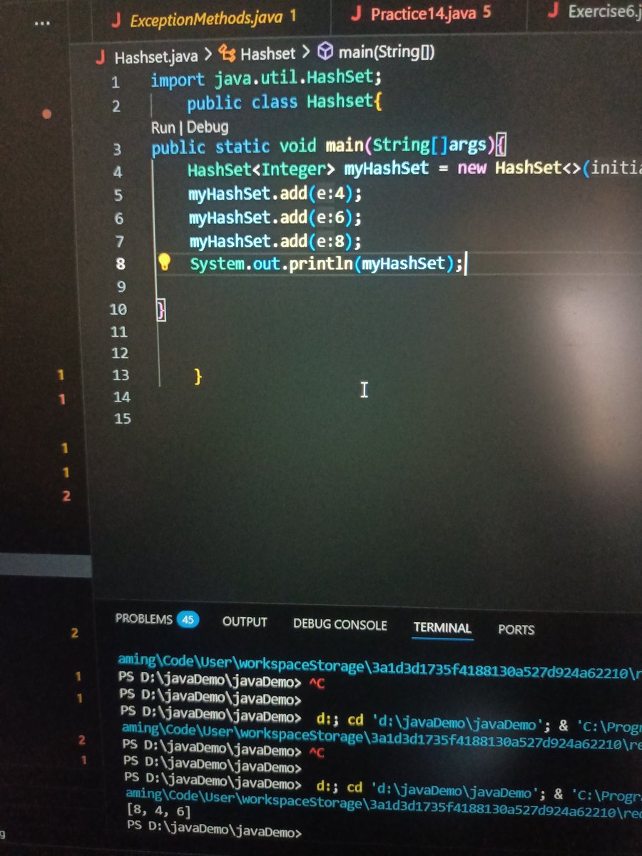 SaurabhSin8534's tweet image. Java
😀Happily entering Advance java
>Completed Arraylist
>Studied LinkedList
>Completed ArrayDeque
> Studied concepts of hashing ( Hashset)
> Watched 5 lectures from( 91-95) of @codewithharry
#CodingMood
#buildinpublic
A Happy coding day 🙋😀..