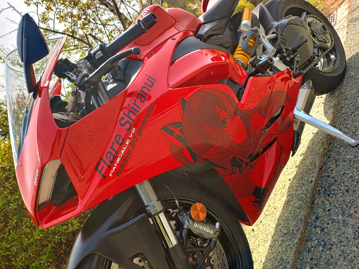 yottyaka3116T's tweet image. Panigale V2 × 不知火フレア

イラスト:ごれ様
施工:リアルグラフィック様

#hololive
#不知火フレア
#DUCATI
#VANDEMON
#rizoma
#AELLA
#dbrace
#motocrazy