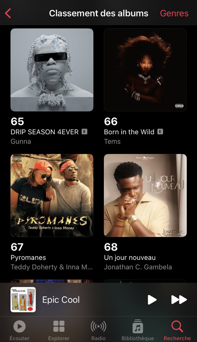 antonejustin_'s tweet photo. Dans le Top 100 Apple Music au Cameroun depuis hier. https://t.co/fvOXWUDRSE