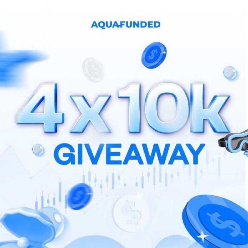 4x$10k giveaway 

Follow: <a href="/AquaFunded/">AquaFunded</a> <a href="/cryptapp1/">CrypTapp</a> 
Like and RT quoted post
Tag 3 friends
Join my telegram channel for more updates and signals 
t.me/cryptapp01

Purchase account here
checkout.aquafunded.com/ref/1899/