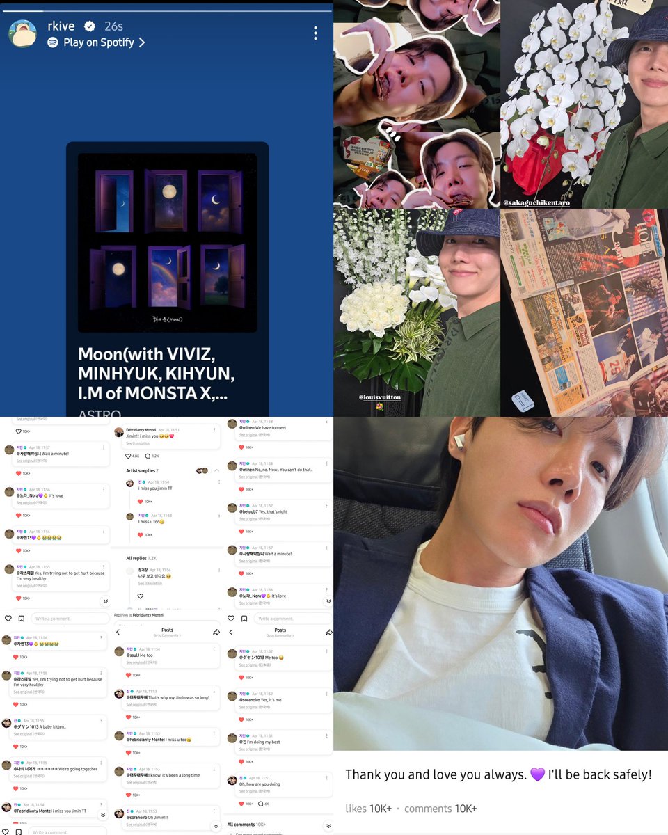 We got 4/7 members came home 

Rm, jin, jhope and jimin