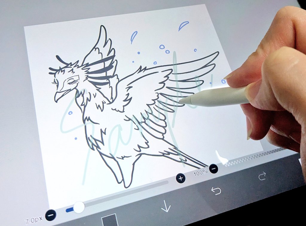 ことり万博限定アイテム作りたくてヘビクイワシ描いてたんだけど……楽し