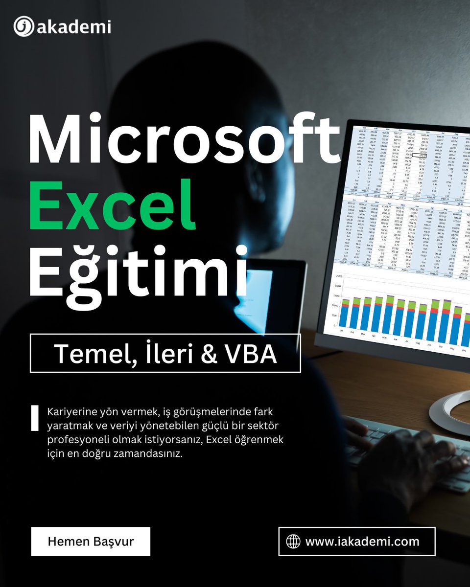 iakademiegitim's tweet image. 📊 Microsoft Excel Eğitimi — Microsoft Eğitim Partnerinden Alınır!

Kariyerinde bir adım öne geçmek senin elinde!
Excel bilmek, sadece bir ofis programını kullanmak değil; veriyi anlamak, analiz etmek ve karar süreçlerinde etkin rol almaktır.
#ExcelEğitimi #VeriAnalizi #iAkademi