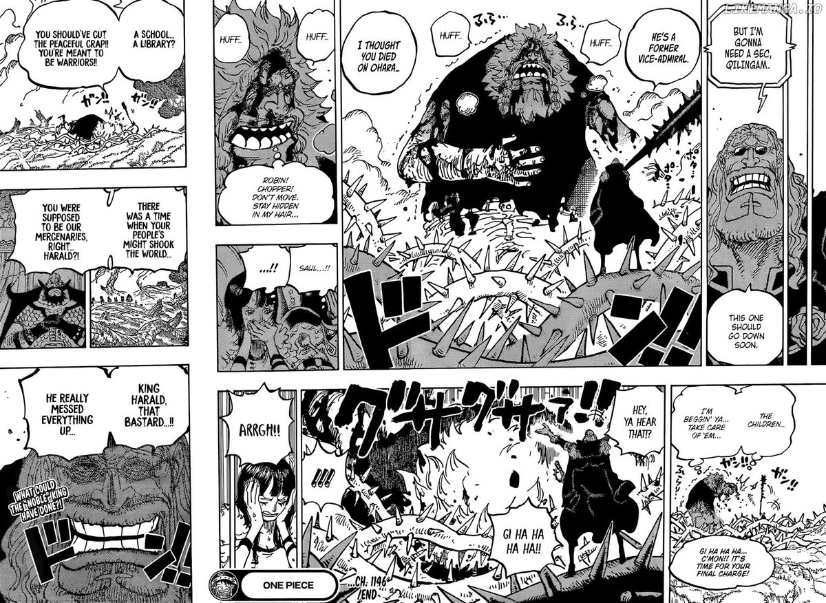 Sol_VT_'s tweet image. #ONEPIECE 
#ONEPIECE1146 
We can't lose saul!!! 😭 What did King Harald do!?