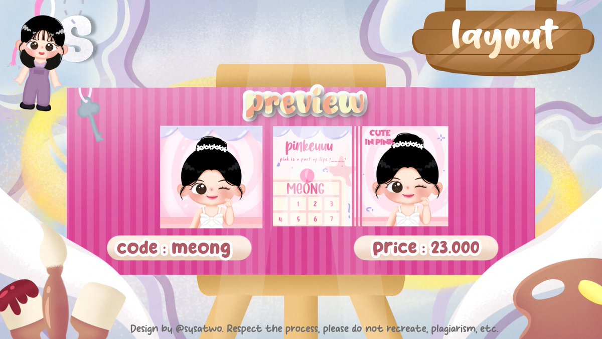 help repost? thanks!

haaaii, aku open lagii bawa 4 layout. 2 diantara nya layout wabis. nahh ini udah boleh dijemput sekarang juga ya! aku juga open untuk byreq layout (catalogue ada di pinned) untuk custom layout, slot nya tinggal 2 yaa. yu jajann temen temenn 🥹💟

#zonauang