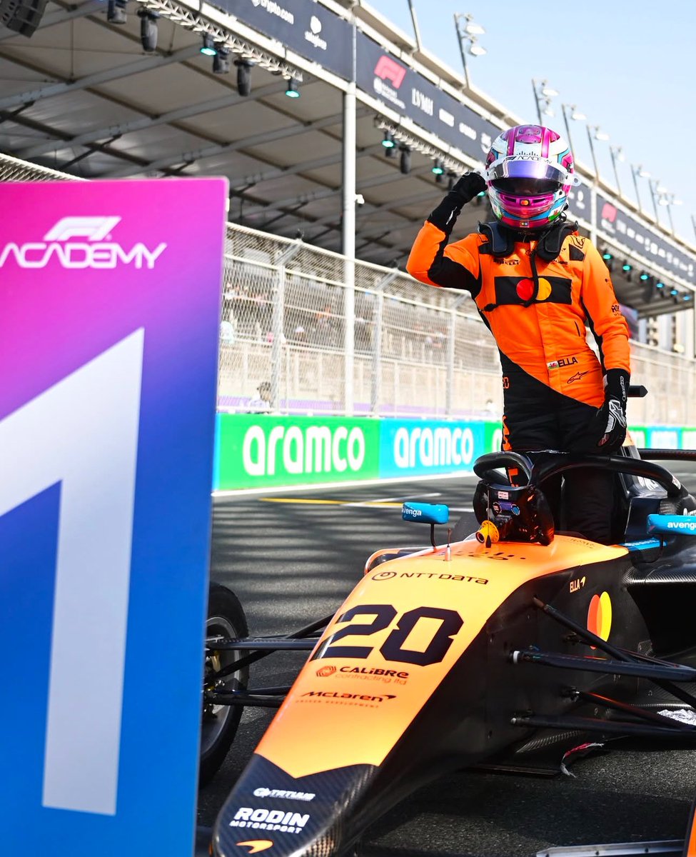 Greenlight Sports Management (@greenlightsp) on Twitter photo It’s a WIN for <a href="/Ella_Lloyd05/">Ella Lloyd</a> in Jeddah!
After a stunning drive from lights to flag, she brings home her maiden F1 Academy win in the reverse grid race!
Huge congratulations👏🏆🥇 It’s a WIN for <a href="/Ella_Lloyd05/">Ella Lloyd</a> in Jeddah!
After a stunning drive from lights to flag, she brings home her maiden F1 Academy win in the reverse grid race!
Huge congratulations👏🏆🥇