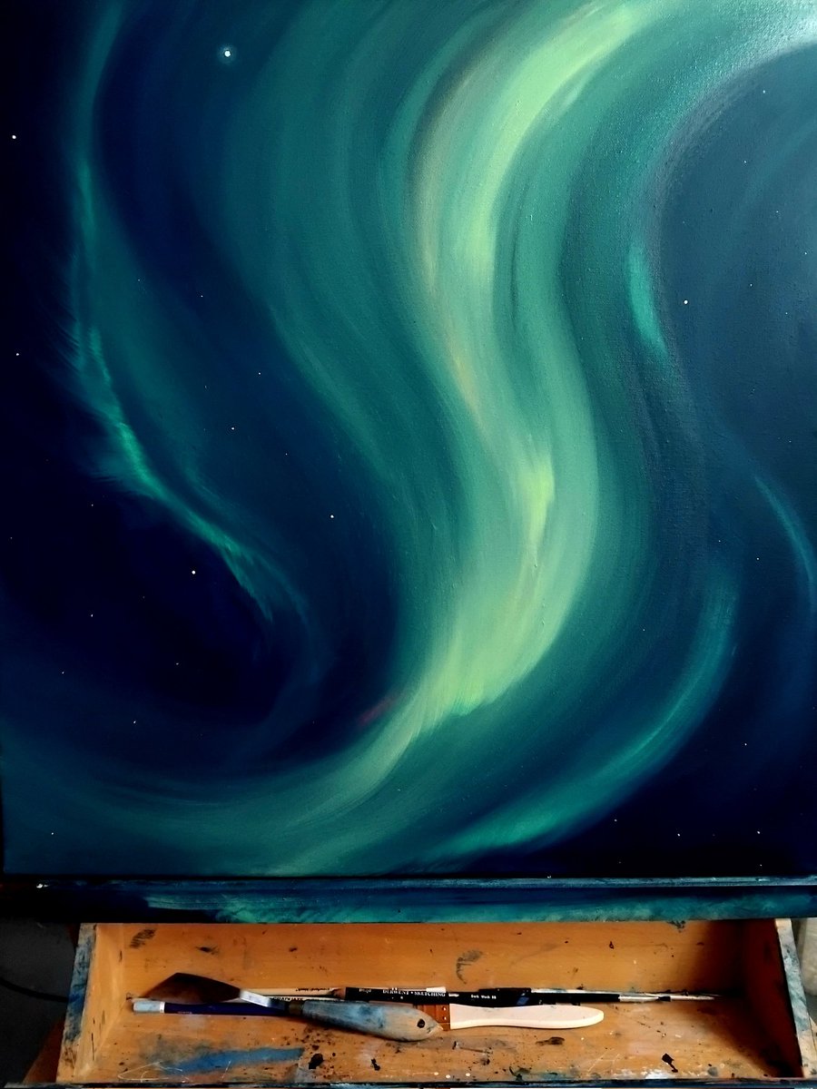 ☆ I want to go to heaven for the weather...☆ Oil in progress ☆ Nature and the Man Series ☆ #oilpainter #skyscaper #starscaper #escaper #natureandthemanseries #Rocksmoore