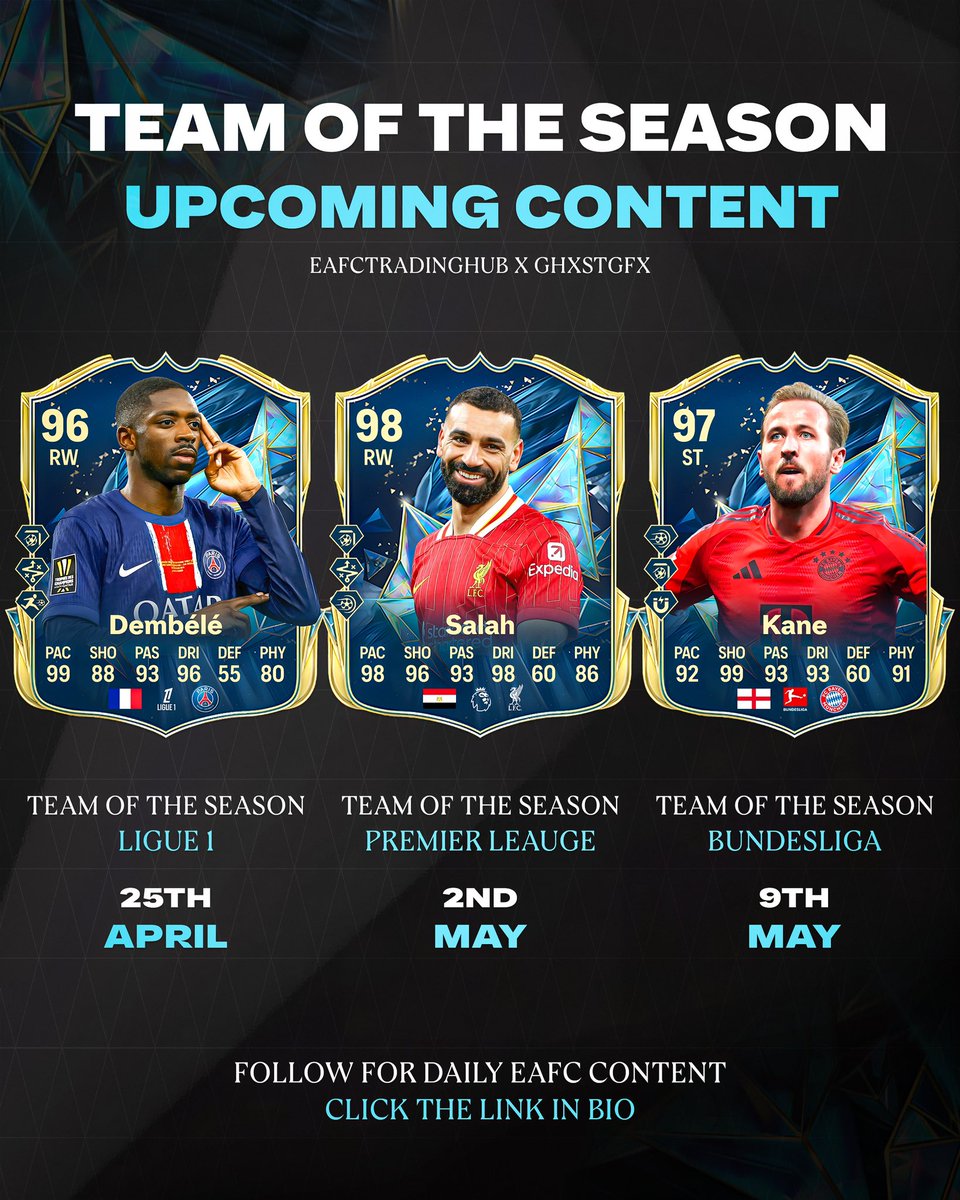ghxstgraphics (@ghxstgraphics) on Twitter photo TOTS Upcoming Content 🌀✨
What team are you most excited for? 🔥
🎨 Collab w/ <a href="/EAFCTradingHub/">EAFC Trading Hub</a>
#EAFC25 #EAFC #FIFA #FC25 #GFX TOTS Upcoming Content 🌀✨
What team are you most excited for? 🔥
🎨 Collab w/ <a href="/EAFCTradingHub/">EAFC Trading Hub</a>
#EAFC25 #EAFC #FIFA #FC25 #GFX