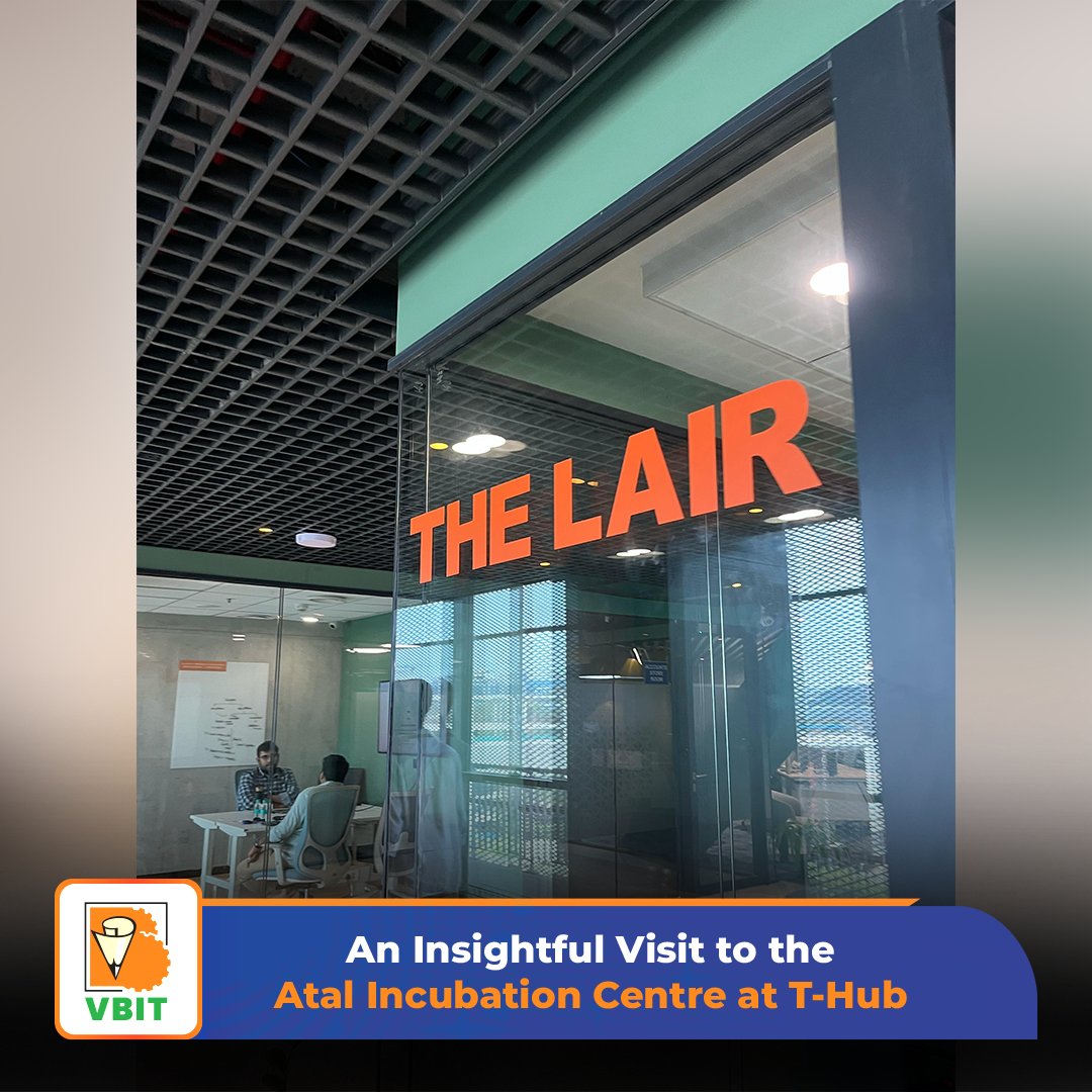 VBITHYD's tweet photo. As a part of #VBIT's #IIC #CalendarActivity, students had an insightful visit to the #AtalIncubationCentre at #THubHyderabad – India’s leading innovation hub on 17th April 2025🚀
#IICActivity #InnovationVisit #StartupCulture #EntrepreneurshipJourney #StudentExposure #DreamBig https://t.co/i0AdCRmXl8