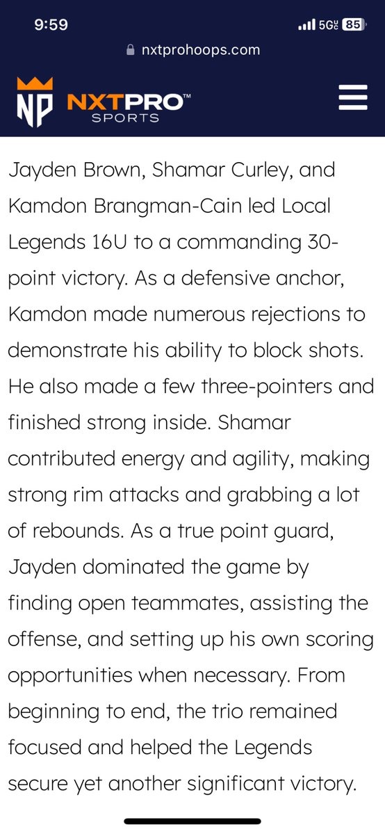 Thank you <a href="/NxtProHoops/">NXTPRO Hoops</a> for the write up. 

<a href="/locallegendsRVA/">LocalLegendsRVA</a> <a href="/PRO16League/">PRO16/NXTPRO League</a>