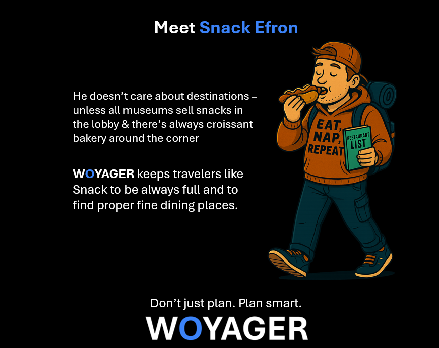 ContactWoyager's tweet photo. Don't be like Snack. Use WOYAGER - https://t.co/5RKyhD1h4x 

#Travel #travelplanning #traveling #TravelGoals https://t.co/SSMZDrsTsC