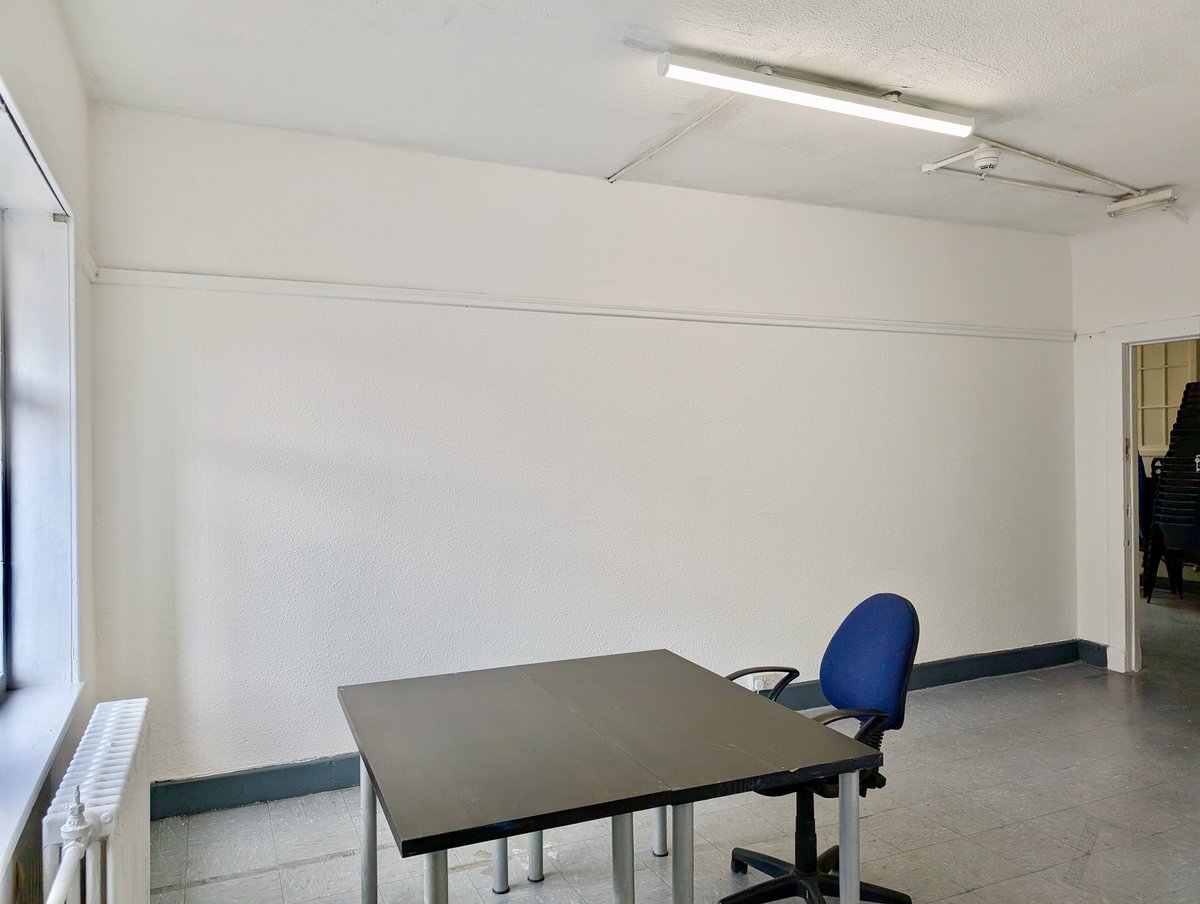 Studio Two complete today with finishing touches. The most challenging room we faced. But looking clean, bright and now warm too. #bodeswell #paisley #heritage #arts #community