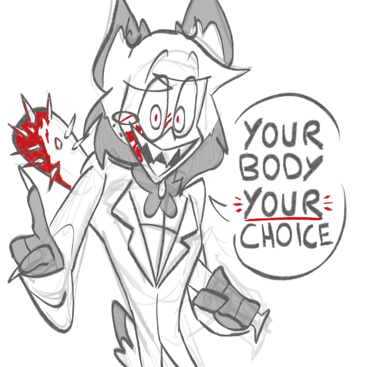 Your Body Your Choice.

Amir's been spreading major awareness for the Lilith Fund,  and we're almost at 30,000 which is so insane!

Support the fight... or risk hearing from Alastor personally.

#AbortionIsHealthCare #LilithFund #hazbinhotel #hazbinhotelalastor #hazbinhotelfanart