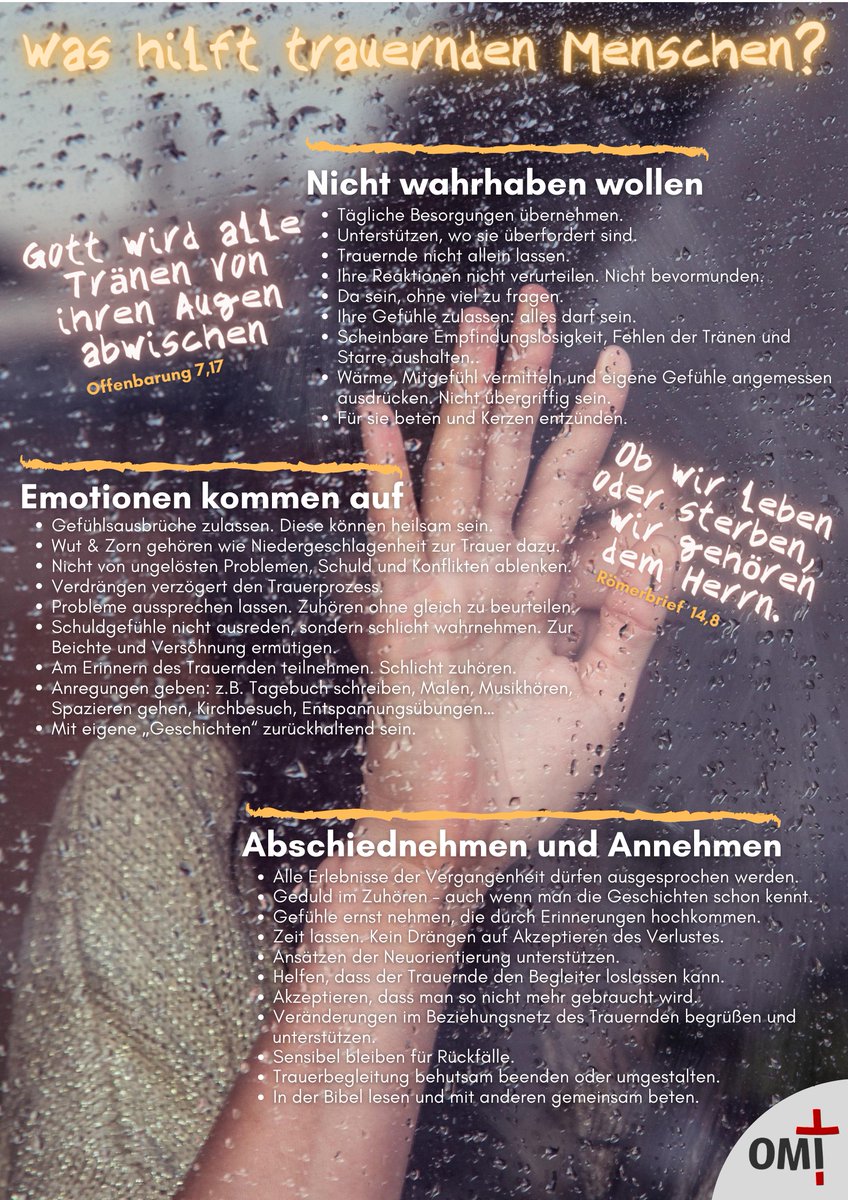 Karsamstag ist der Tag der Grabsruhe. Das läßt fragen nach dem Umgang mit der Trauer bei Verlust eines lieben Menschen. Was hilf bei Trauer. Hier einige Tipps.
#trauer