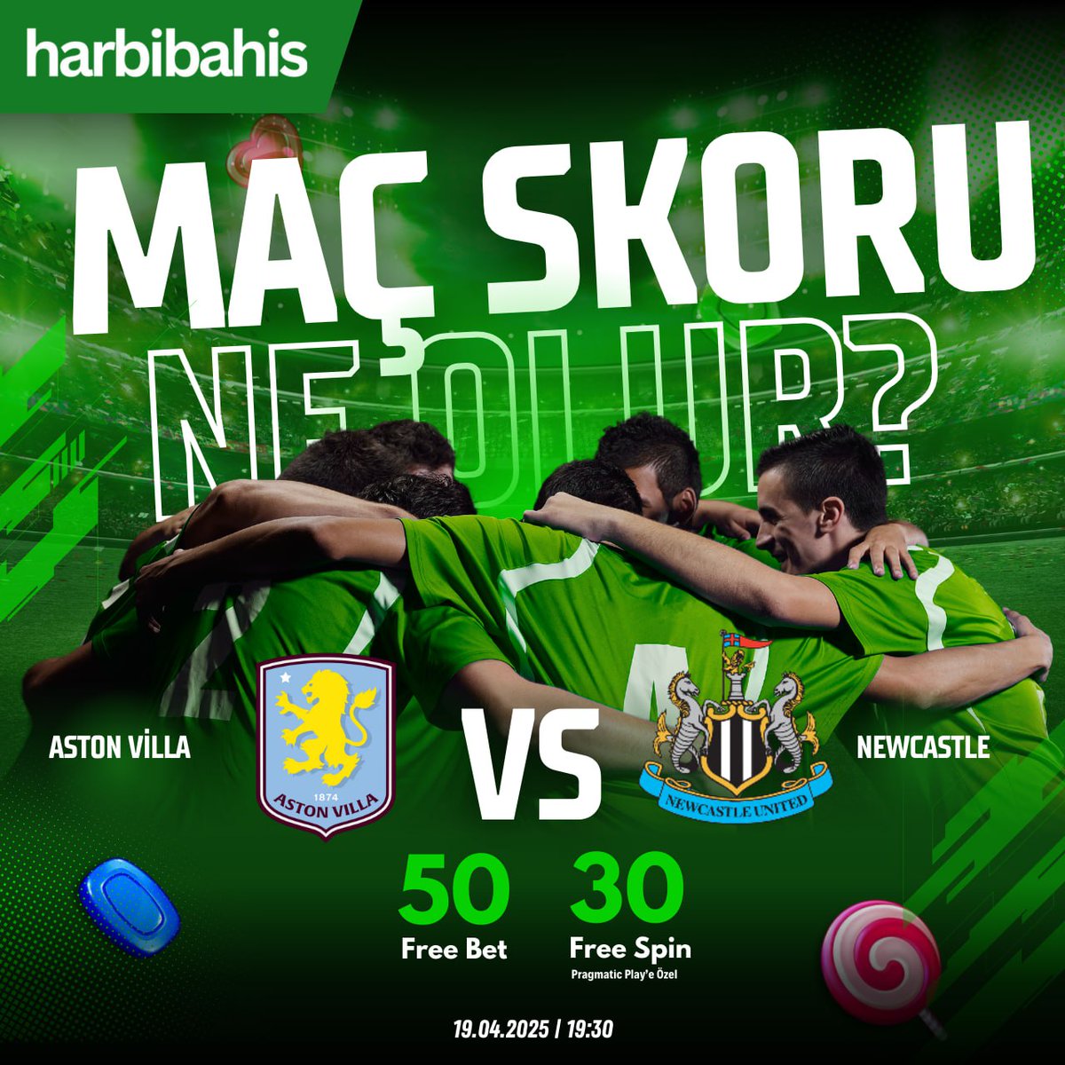 harbibonus's tweet photo. 🏆 Günün Etkinliği Harbibahis'te! 

⚽️ ASTON VİLLA⚔️NEWCASTLE ⚽️

✅  Karşılaşmanın skorunu tahmin et,  

🎁 5️⃣0️⃣  TL Freebet veya 3️⃣0️⃣ Freespin Kazan! 

🔰 Bizi takip et, RT yap ve 3 ark. etiketle Formu Doldur 

📲FORM LİNKİ:https:https://t.co/o3PbR68vB0

🔗 HARBİBAHİS https://t.co/FpCafisMAC