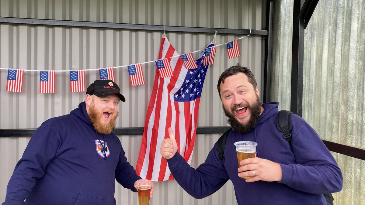 Bit of an American thing going on at Hanley today. Maybe they are twinned with some place in the USA…..?