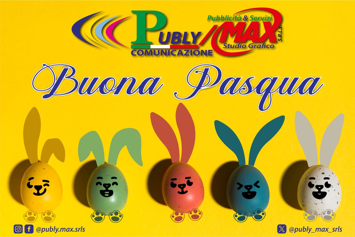 publy_max_srls's tweet photo. La Publy Max augura a tutti voi 
🐣Buona Pasqua 🐣 https://t.co/vIG3fQliH5