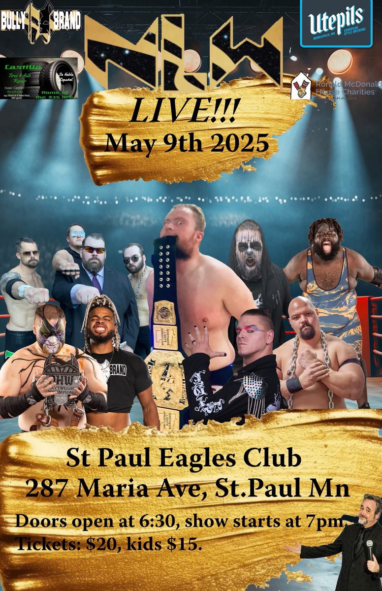 Happy WrestleMania weekend everybody!!
Here’s the next few chances to catch yours truly in the next few weeks!
WFU (DEBUT) &amp; NLW (RETURN)

Keep supporting this great sport!
•
#prowrestling #metal #punk #joeyalpha #minnesota #skol #wwe #wrestlemania #gcw #supportindywrestling