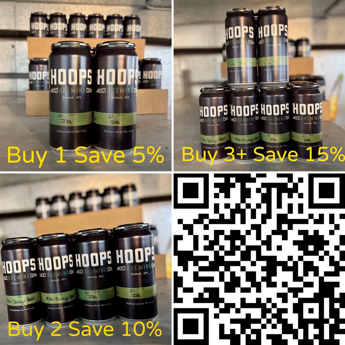 Hoopy Easter … Weekend Beer Sale! It’s simple, the more <a href="/hoopsbrewing/">Hoops Brewing</a> you buy, the more you save! Simply mention the promotion or show us the QR code at checkout in order to receive this Hoops Holiday offer, which is good now thru Easter Sunday! 🐣 🍺