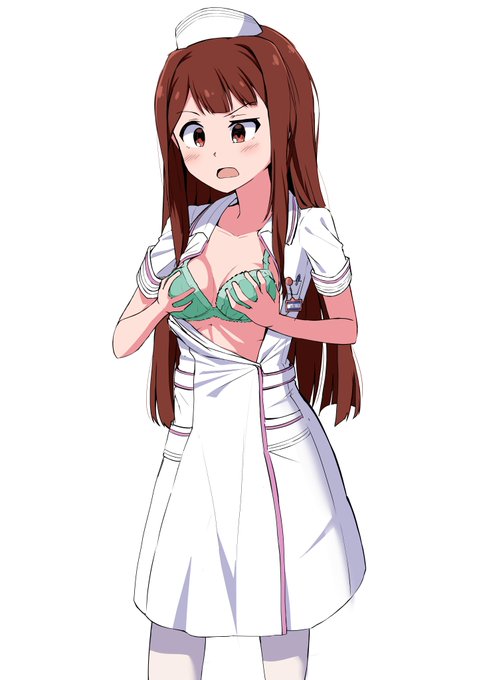 貴島さんと入れ替わった有馬先生 「やれやれ、どうせ女になるなら晴じゃなくて祥子がよかったな。(下着姿になり胸を触りながら)まあ...これはこれで悪くないか...。」 #odaibako_ikisiki_